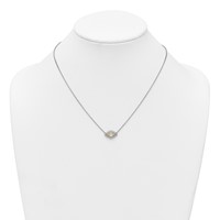 14K Two-Tone 0.38 Carat Lab Grown Diamond VS+ F+ Complete Fashion Evil Eye Necklace, 18" view 3