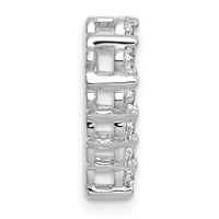 14K White Gold 0.50 Carat Lab Grown Diamond VS+ F+ Complete Heart Chain Slide Pendant view 2