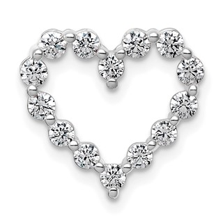 Gold Lab Grown Diamond Heart Chain Slide