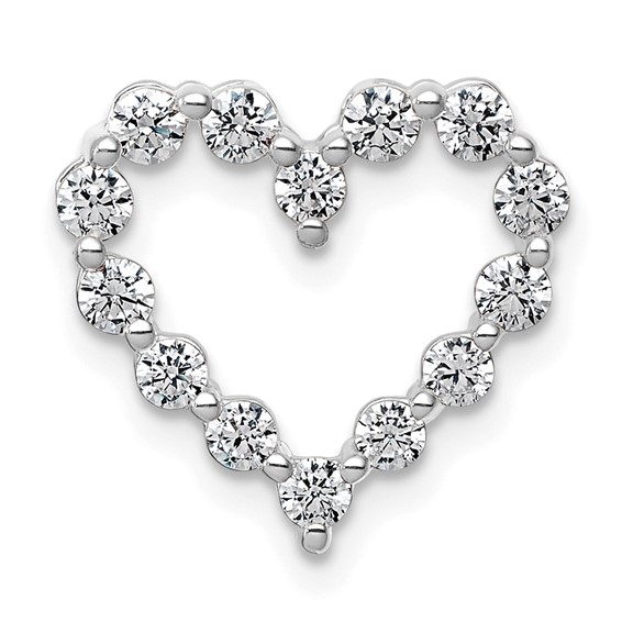 Gold Lab Grown Diamond Heart Chain Slide