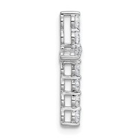 14K White Gold 0.50 Carat Lab Grown Diamond VS+ F+ Complete Cross Chain Slide Pendant view 2