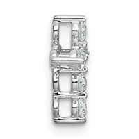 14K White Gold 0.25 Carat Lab Grown Diamond VS+ F+ Complete Cross Chain Slide Pendant view 2