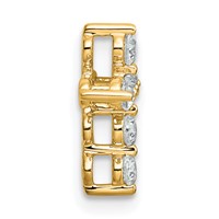 14K Yellow Gold 0.25 Carat Lab Grown Diamond VS+ F+ Complete Cross Chain Slide Pendant view 2