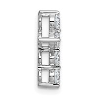 14K White Gold 0.50 Carat Lab Grown Diamond VS+ F+ Complete Cross Chain Slide Pendant view 2