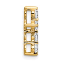 14K Yellow Gold 0.50 Carat Lab Grown Diamond VS+ F+ Complete Cross Chain Slide Pendant view 2