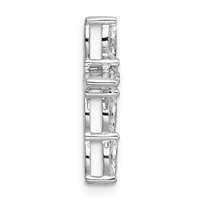 14K White Gold 0.50 Carat Lab Grown Diamond VS+ F+ Complete Cross Chain Slide Pendant view 2
