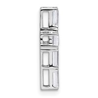 14K White Gold 1.62 Carat Lab Grown Diamond VS+ F+ Complete Cross Chain Slide Pendant view 2