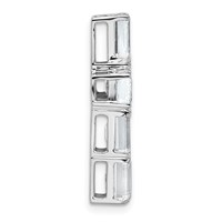 14K White Gold 4.62 Carat Lab Grown Diamond VS+ F+ Complete Cross Chain Slide Pendant view 2