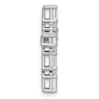 14K White Gold 1 Carat Lab Grown Diamond VS+ F+ Complete Cross Chain Slide Pendant view 2
