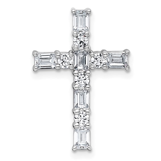 Gold Lab Grown Diamond Cross Pendant