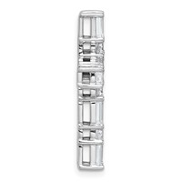 14K White Gold 2.20 Carat Lab Grown Diamond VS+ F+ Complete Cross Chain Slide Pendant view 2