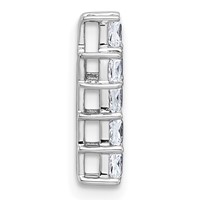 14K White Gold 0.62 Carat Lab Grown Diamond VS+ F+ Complete Cross Chain Slide Pendant view 2