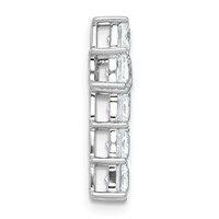 14K White Gold 1.75 Carat Lab Grown Diamond VS+ F+ Complete Cross Chain Slide Pendant view 2