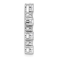 14K White Gold 1 Carat Lab Grown Diamond VS SI+ G+ Complete Cross Chain Slide Pendant view 2