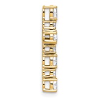 14K Yellow Gold 1 Carat Lab Grown Diamond VS SI+ G+ Complete Cross Chain Slide Pendant view 2