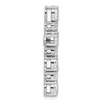 14K White Gold 2.33 Carat Lab Grown Diamond VS+ F+ Complete Cross Chain Slide Pendant view 2
