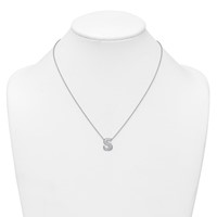 14K White Gold 0.33 Carat Lab Grown Diamond VS+ F+ Complete Letter S Initial Necklace, 18" view 3