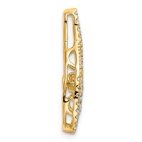 14K Yellow Gold 0.50 Carat Lab Grown Diamond VS+ F+ Complete Teardrop Pendant view 2