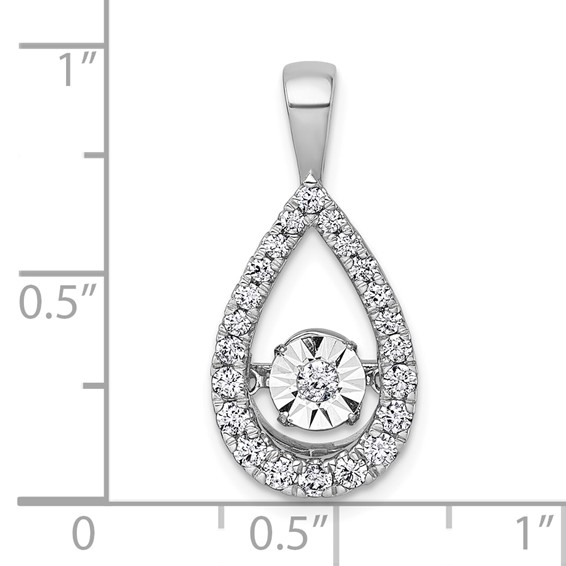 Gold Lab Grown Diamond Vibrant Teardrop Pendant