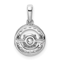 14K White Gold 0.75 Carat Lab Grown Diamond VS+ F+ Complete Vibrant Circle Pendant view 3