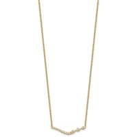 14K Yellow Gold 0.33 Carat Lab Grown Diamond VS+ F+ Complete Fashion Bar Necklace, 18" view 2