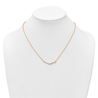 14K Yellow Gold 0.33 Carat Lab Grown Diamond VS+ F+ Complete Fashion Bar Necklace, 18" view 3