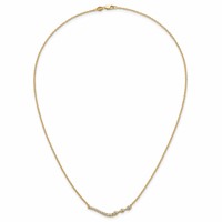 14K Yellow Gold 0.33 Carat Lab Grown Diamond VS+ F+ Complete Fashion Bar Necklace, 18" view 4