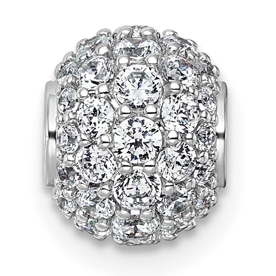 Gold Lab Grown Diamond Pave Beads