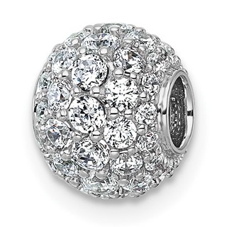 Gold Lab Grown Diamond Pave Beads