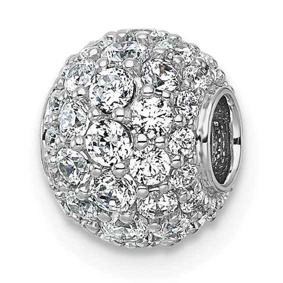 Gold Lab Grown Diamond Pave Beads