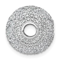 14K White Gold 4.33 Carat Lab Grown Diamond VS+ F+ Complete Sphere Slide Pendant view 2