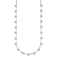 14K White Gold 2.12 Carat Lab Grown Diamond VS+ F+ Complete Fashion Tennis Necklace, 18" view 2
