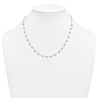 14K White Gold 2.12 Carat Lab Grown Diamond VS+ F+ Complete Fashion Tennis Necklace, 18" view 3