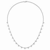 14K White Gold 2.12 Carat Lab Grown Diamond VS+ F+ Complete Fashion Tennis Necklace, 18" view 4