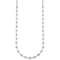 14K White Gold 2 Carat Lab Grown Diamond VS+ F+ Complete Fashion Tennis Necklace, 18" view 2