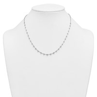 14K White Gold 2 Carat Lab Grown Diamond VS+ F+ Complete Fashion Tennis Necklace, 18" view 3