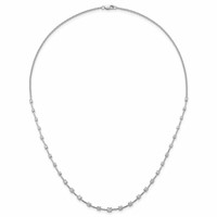 14K White Gold 2 Carat Lab Grown Diamond VS+ F+ Complete Fashion Tennis Necklace, 18" view 4