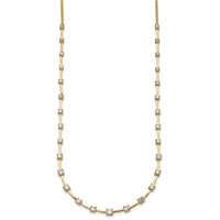 14K Yellow Gold 2 Carat Lab Grown Diamond VS+ F+ Complete Fashion Tennis Necklace, 18" view 2