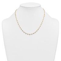 14K Yellow Gold 2 Carat Lab Grown Diamond VS+ F+ Complete Fashion Tennis Necklace, 18" view 3