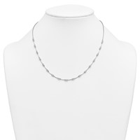 14K White Gold 2 Carat Lab Grown Diamond VS+ F+ Complete Fashion Tennis Necklace, 18" view 3
