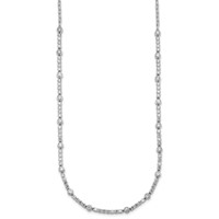 14K White Gold 3.50 Carat Lab Grown Diamond VS+ F+ Complete Fashion Tennis Necklace, 18" view 2