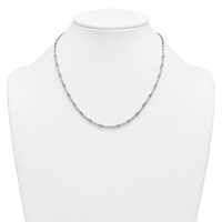 14K White Gold 3.50 Carat Lab Grown Diamond VS+ F+ Complete Fashion Tennis Necklace, 18" view 3