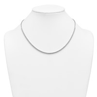 14K White Gold 3.25 Carat Lab Grown Diamond VS+ F+ Complete Fashion Tennis Necklace, 18" view 3