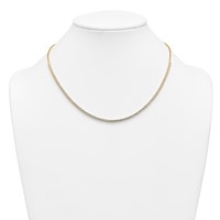14K Yellow Gold 3.25 Carat Lab Grown Diamond VS+ F+ Complete Fashion Tennis Necklace, 18" view 3