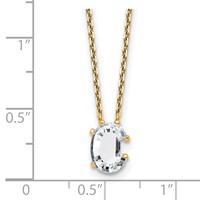 14K Yellow Gold 1.75 Carat Lab Grown Diamond VS+ F+ Complete Letter C Single Stone Initial Necklace, 18" view 3