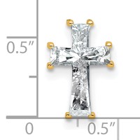 14K Yellow Gold Holds 3.75ct Cross Pendant Mounting view 2