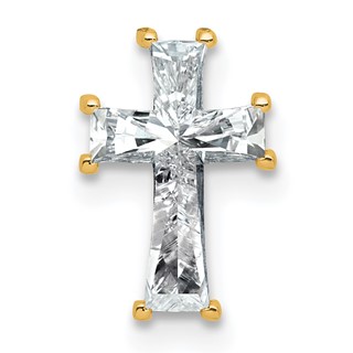Gold Lab Grown Diamond Cross Pendant