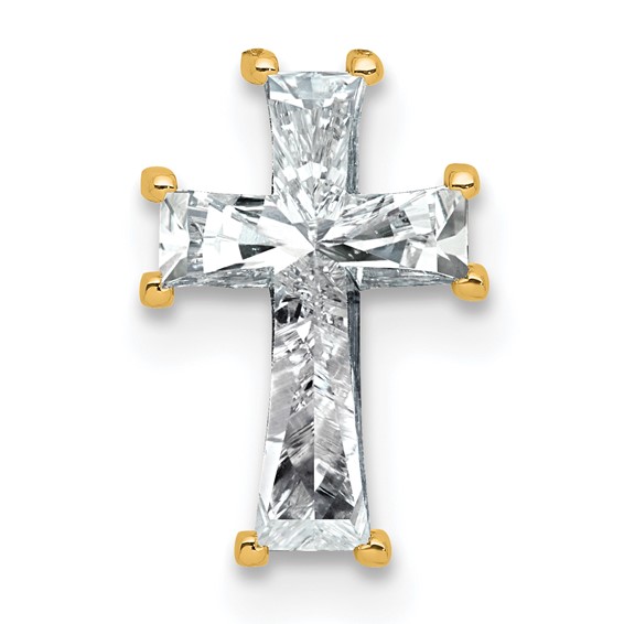 Gold Lab Grown Diamond Cross Pendant