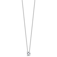 14K White Gold 2.88 Carat Lab Grown Diamond VS+ F+ Complete Letter C Single Stone Initial Necklace, 18" view 2