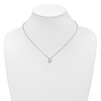 14K White Gold 2.88 Carat Lab Grown Diamond VS+ F+ Complete Letter C Single Stone Initial Necklace, 18" view 3